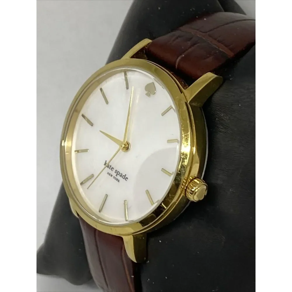 Kate Spade 0535 Women's Leather Analog Mother of Pearl Dial Quartz Watch XX912